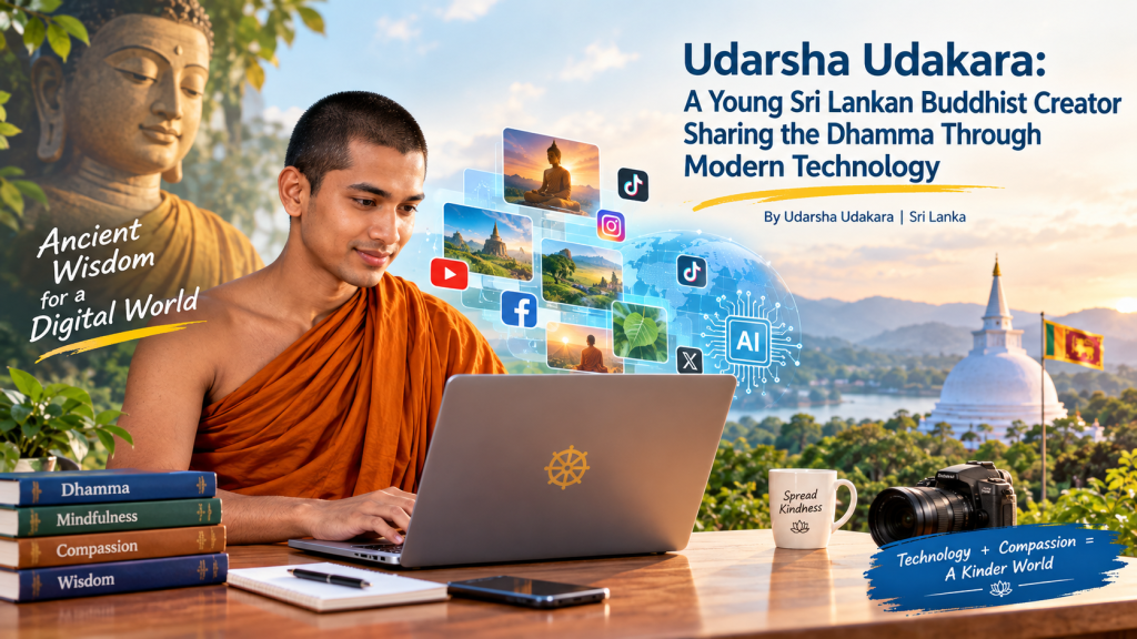 Udarsha Udakara: A Young Sri Lankan Buddhist Creator Sharing the Dhamma Through Modern Technology